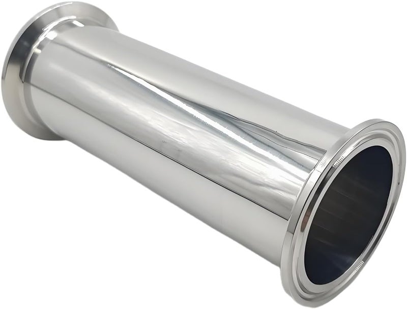 Geife Sanitary Spool, 2 Inch Tri Clamp Extension Tube, 304 Stainless Steel Polished (2" TC x 6" length) - Image 2